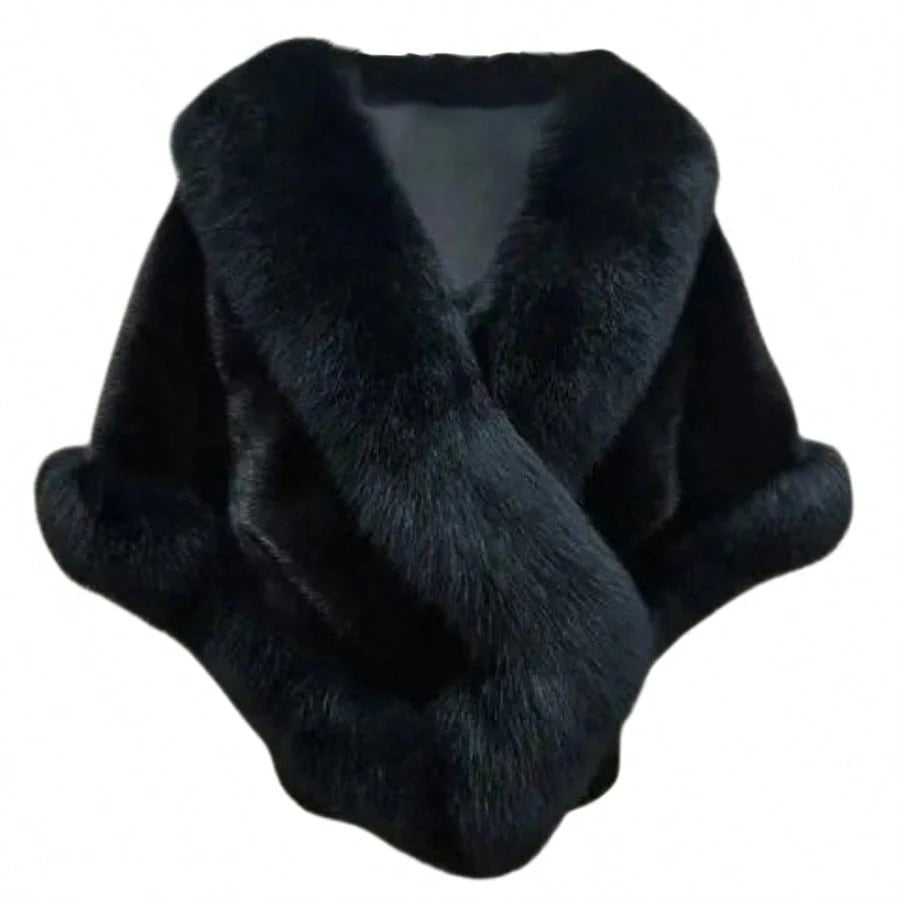 Women's Fluffy Shawl, Wedding Cloak, Party Accessory