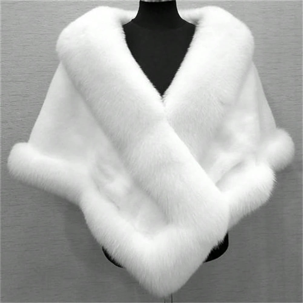 Women's Fluffy Shawl, Wedding Cloak, Party Accessory