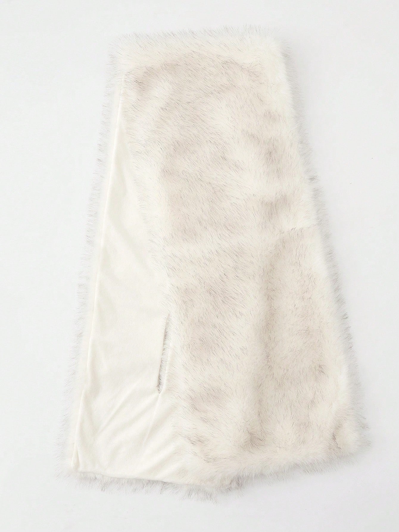 1pc Fluffy Bridal Shawl Cape With Collar