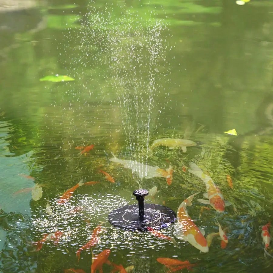 Upgraded Solar Powered Floating Water Fountain For Garden Outdoor Decoration, With 6 Nozzles, For Bird Bath, Garden, Pond, Fish Tank, Aquarium, Swimming Pool, Waterproof IPX8