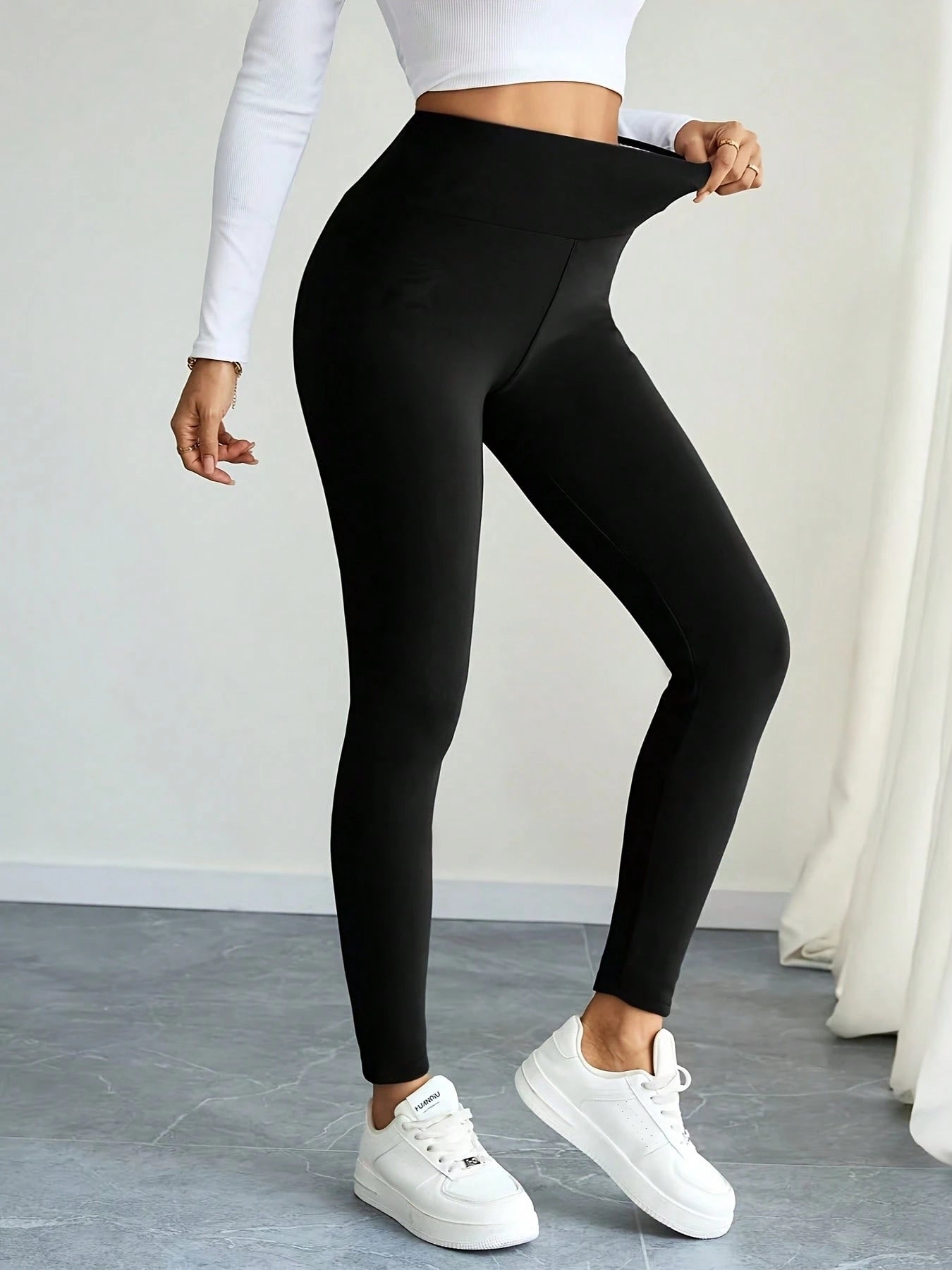 Women's High Waist Thermal Lined Leggings, Thermal Tights, Warm And Comfortable For Workouts In Winter