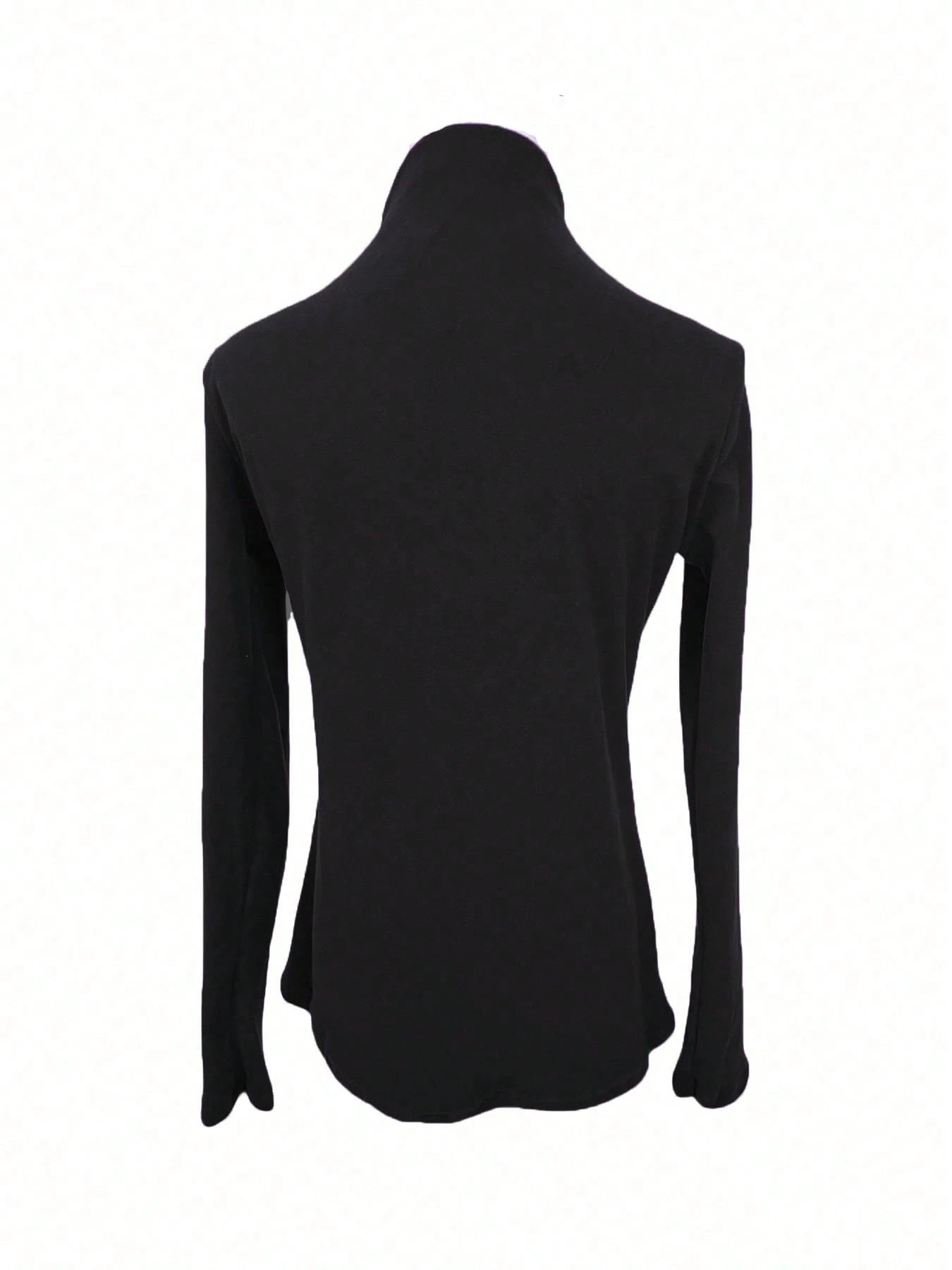 Women's Thicken Fleece Turtleneck Thermal Undershirt, Stylish Splice Rib Knit Design