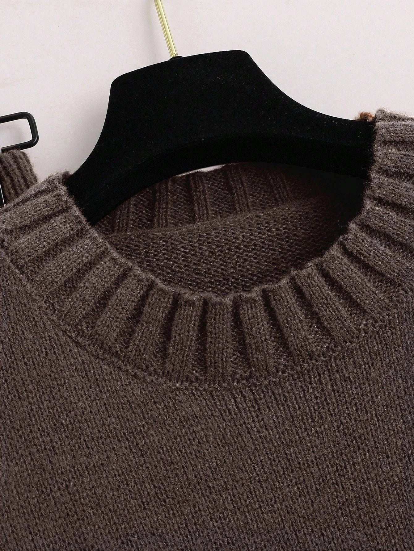 2pcs/Set Solid Color Crew Neck Long Sleeve Top And Pants Casual Outfit Fall Winter Cloth For Women