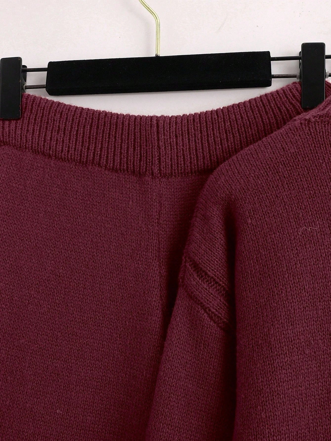 2pcs/Set Solid Color Crew Neck Long Sleeve Top And Pants Casual Outfit Fall Winter Cloth For Women