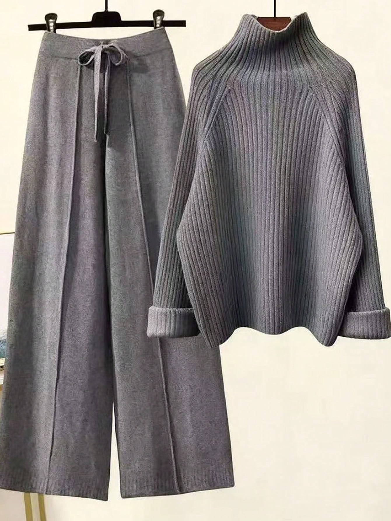 Women's Winter Casual Elegant Lounge Knit Sweater Set