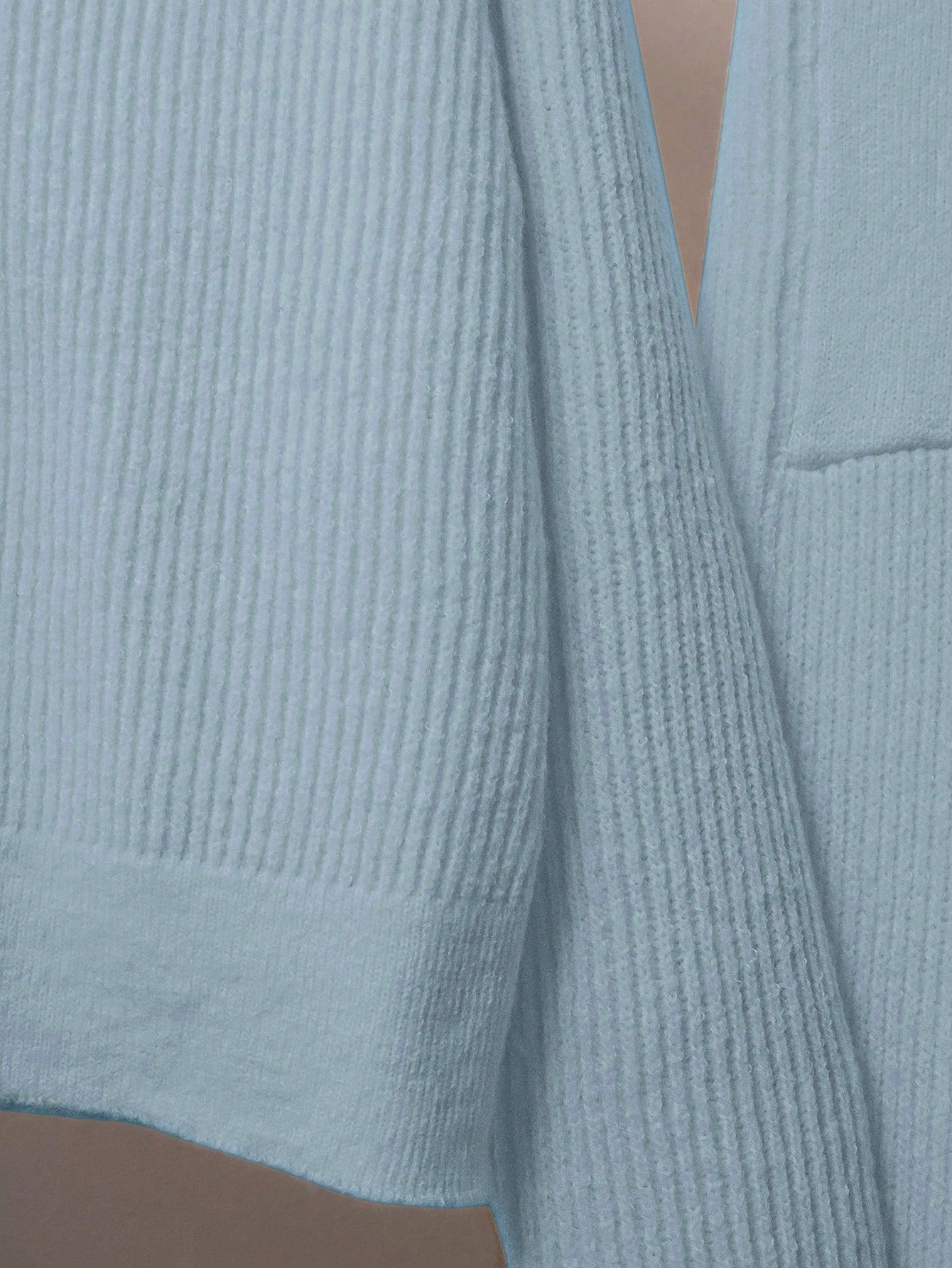 Women Casual Solid Color Knit Sweater Set, Collared Button-Up Cardigan And Front Bow Pocket Knit Pants