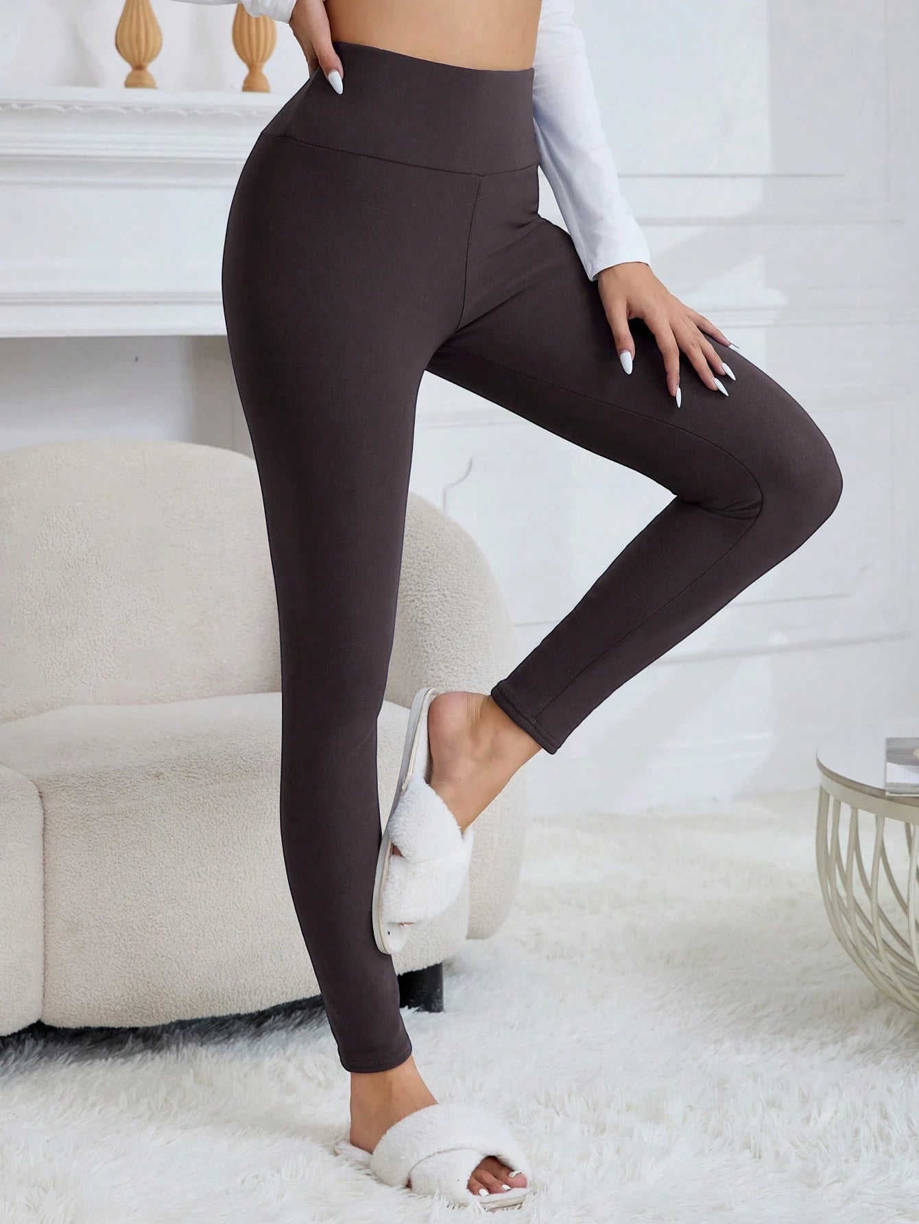 Women's High Waist Thermal Lined Leggings, Thermal Tights, Warm And Comfortable For Workouts In Winter