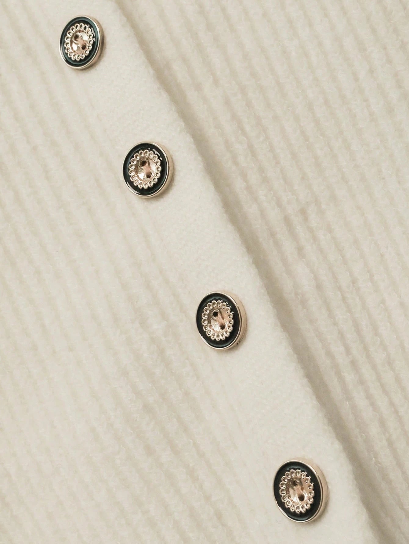 Women Casual Solid Color Knit Sweater Set, Collared Button-Up Cardigan And Front Bow Pocket Knit Pants