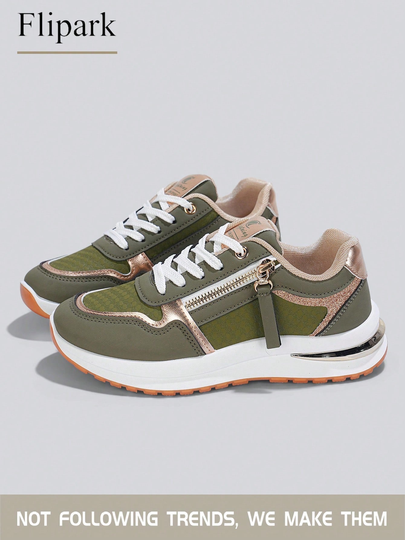 Women's Cushioned Supportive Athletic Walking Shoes, PU Leather Flexible Durable Low-Top Casual Sneakers