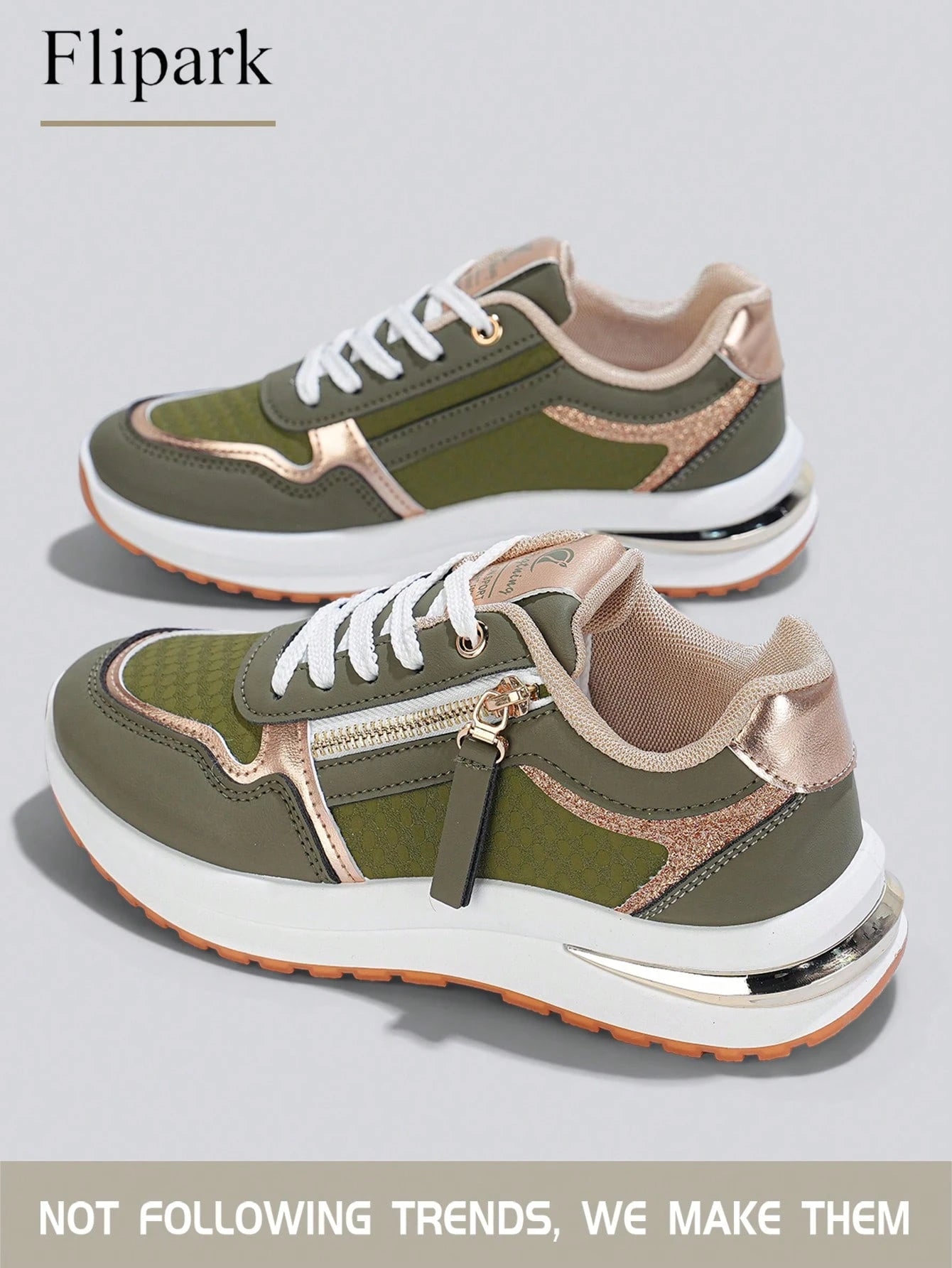 Women's Cushioned Supportive Athletic Walking Shoes, PU Leather Flexible Durable Low-Top Casual Sneakers