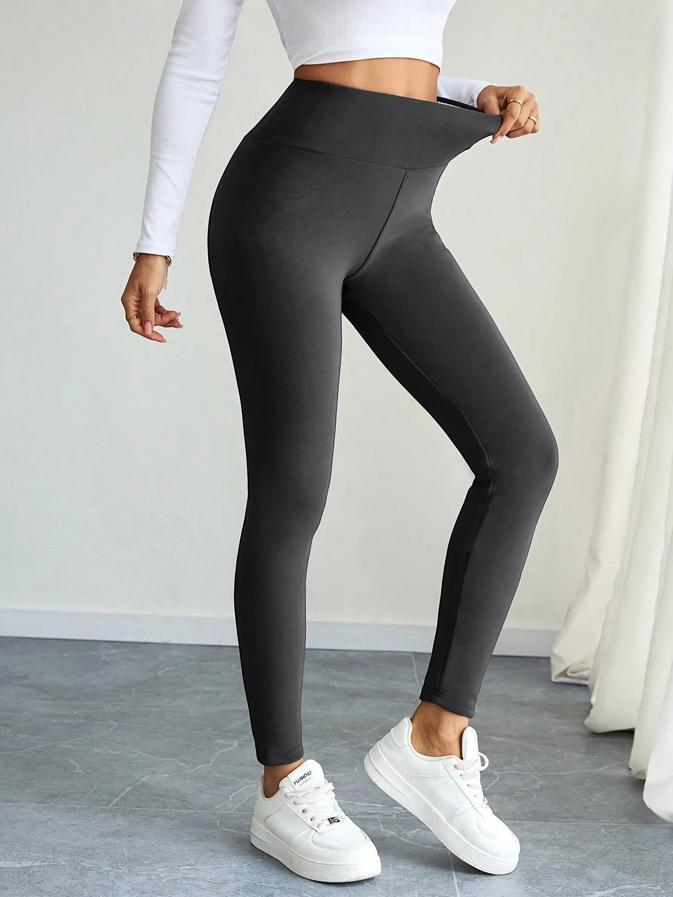 Women's High Waist Thermal Lined Leggings, Thermal Tights, Warm And Comfortable For Workouts In Winter