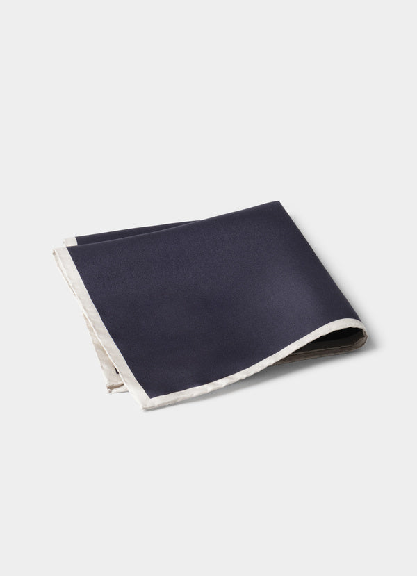 Solid Branded Silk Pocket Square