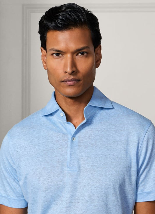 Classic Fit Pure Linen Short Sleeve Polo